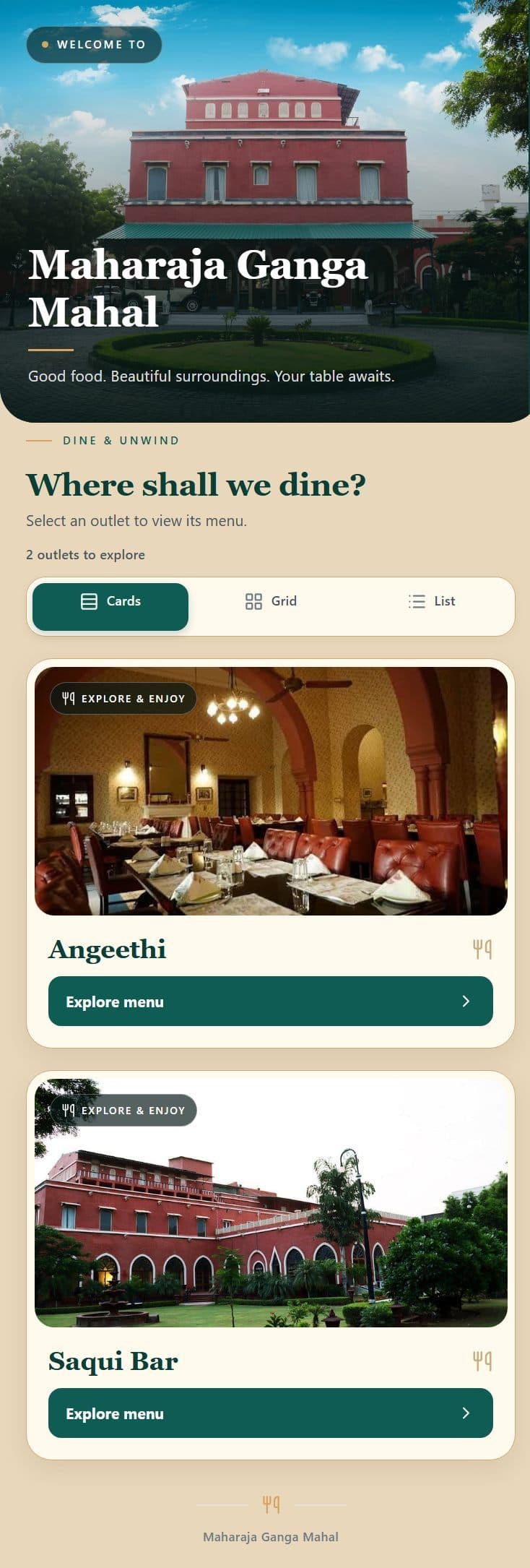 Guest welcome screen